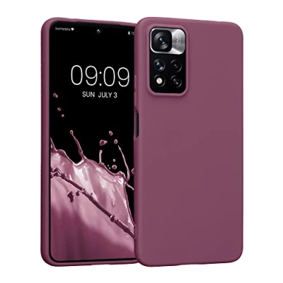 Afbeelding van kwmobile telefoonhoesje geschikt voor Xiaomi Redmi Note 11 Pro+ 5G / Pro Plus Hoesje smartphone Back cover in bordeaux violet