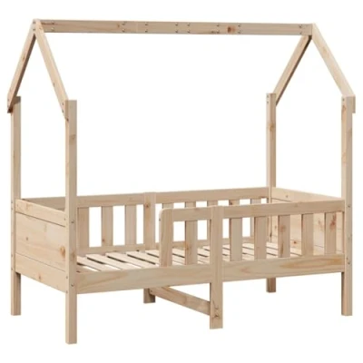 Image de vidaXL Cadre de lit d&#039;enfants forme maison 80x160cm bois pin massif