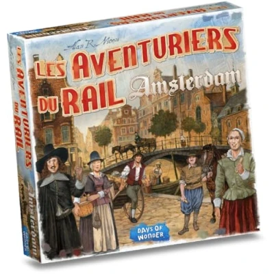 Afbeelding van Asmodee Avonturiers du Rail Amsterdam NL Ticket to ride french Bordspellen Spel voor kinderen en volwassenen vanaf 8 jaar 2 4 spelers 15 minuten