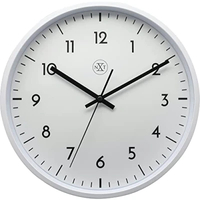 Afbeelding van Nextime Nx 7320 Wandklok Nxt Diameter 30Cm Kunststof Wit, Witte Wijzerplaat