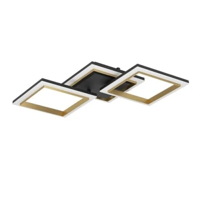 Afbeelding van EGLO Calliera Plafondlamp LED 59.5 cm Zwart/Goud/Wit Dimbaar