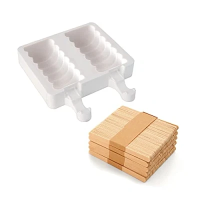 Afbeelding van Silikomart 25.324.87.0065 set GEL04 met 2 vormen, spiraalvorm, siliconen, wit