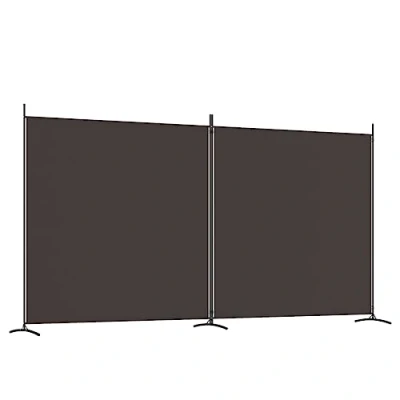 Afbeelding van vidaXL Scheidingswand, 2 panelen, bruin, 348 x 180 cm, stof