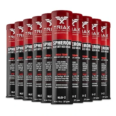 Afbeelding van TRIAX Spheron HT 2, rood vet voor wiellagers, lithiumcomplex, hoge temperatuur 287 C, extreem plakkerig, extreme druk, praktisch waterdicht.