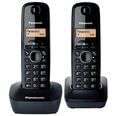 Image de Panasonic KX TG1612 Téléphone DECT Identification de l&#039;appelant Noir