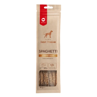 Afbeelding van MACED Varkensspaghetti Hondensnack 40g