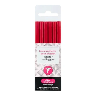 Image de Herbin 6 Bâtons de cire pour pistolet Rouge