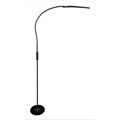 Afbeelding van Iris Vloerlamp Lumi Staande Lamp Dimbaar Leeslamp Daglichtlamp Handwerklamp Hobbylamp Flexibele arm zwart