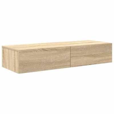 Afbeelding van vidaXL Wandschap met lades 100x36x19 cm bewerkt hout sonoma eikenkleur