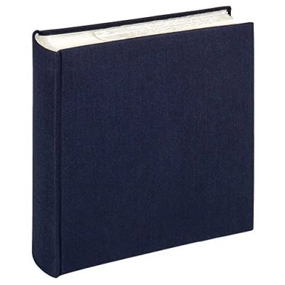 Afbeelding van Walther Design Fotoalbum donkerblauw 200 foto&#039;s 10 x 15 cm Memo Slip in album linnen stof ME 510 U