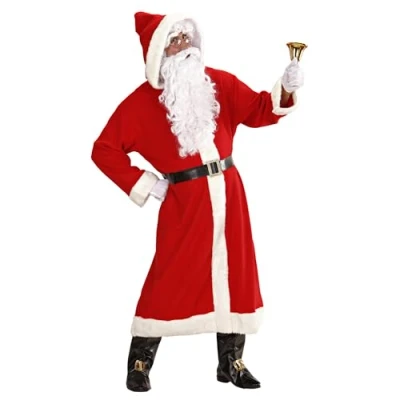 Afbeelding van Widmann Kerst &amp; Oud Nieuw Kostuum Luxe Kerstman Rood One Size Verkleedkleding