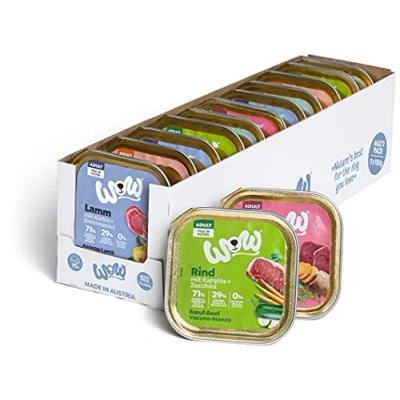 Afbeelding van WOW! Adult hondenvoer kuipje multipack 11 x 150 g