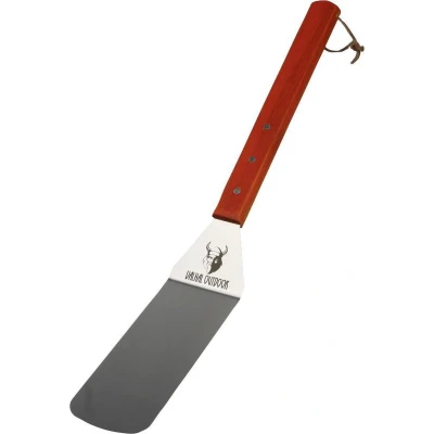 Afbeelding van Valhal Outdoor Lange flexibele spatel Met ophangkoord van leer RVS / hout VH.SP4