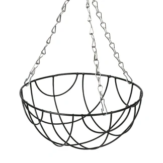Afbeelding van Hanging basket Nature Ø 25 cm (Groen, Verzinkt staal)
