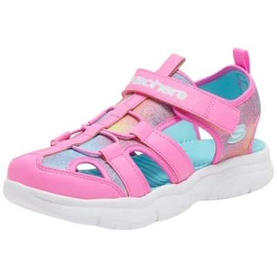 Afbeelding van Skechers FLEX Splash Outdoorsandalen voor kinderen, Maat: 29, Hot pink/multicolored Textiel/ synthetisch