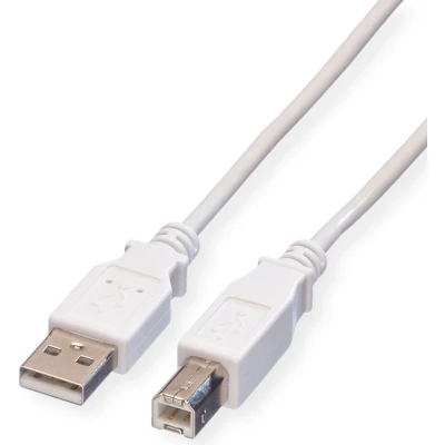 Afbeelding van VALUE USB 2.0 Kabel, Type A B, wit, 4,5 m