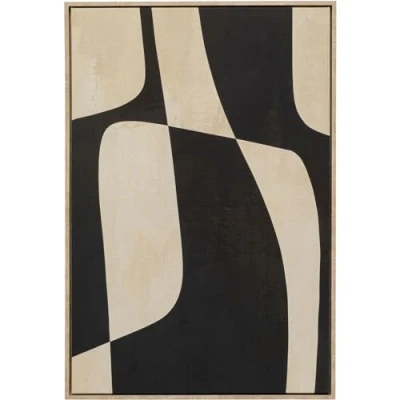 Afbeelding van Schilderij Classic Shape 63x93cm zwart Kare Design