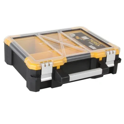 Afbeelding van Plastic opbergkoffer met verwijderbare bakjes 15&quot;