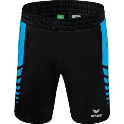 Afbeelding van Erima Six Wings Worker Short Heren Zwart / Curaçao Maat: XXL
