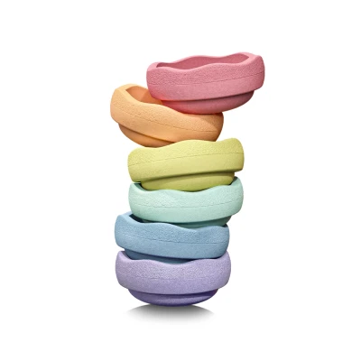 Afbeelding van Stapelstein original MINI rainbow pastel 6st