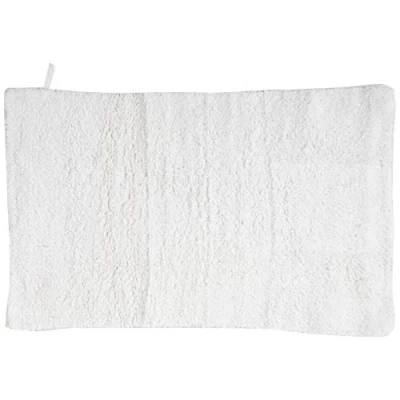 Afbeelding van MSV Badkamerkleedje/badmat tapijtje voor op de vloer ivoor wit 45 x 70 cm polyester/katoen