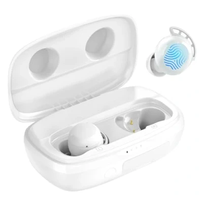 Afbeelding van Draadloze oordopjes, Tribit 150H Speeltijd Bluetooth 5.2 IPX8 Waterdicht Aanraakbediening Ture oordopjes met microfoon Koptelefoon In ear Diepe bas Ingebouwde hoofdtelefoon
