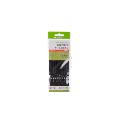 Image de Korum Grappler 4&quot; Base De Ligne Cheveux Sans Ardillon (8 pcs) Maat : Haak 8 0.30mm