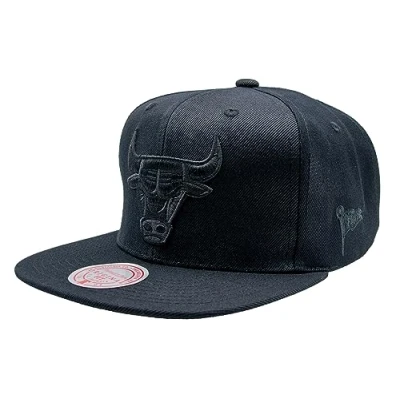 Afbeelding van Mitchell &amp; Ness Heren petten / Snapback Black on SB Chicago Bulls zwart verstelbaar, zwart, één maat, zwart.
