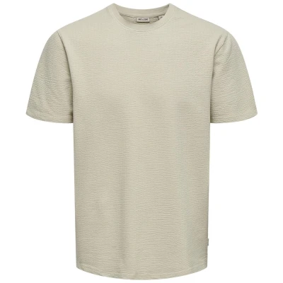 Afbeelding van ONLY&amp;SONS ONSKIAN LIFE REG SEERSUCKER SS TEE NOOS Heren T shirts