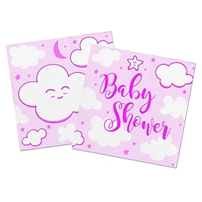 Afbeelding van Folat Servetten Baby Shower Roze (20 stuks)