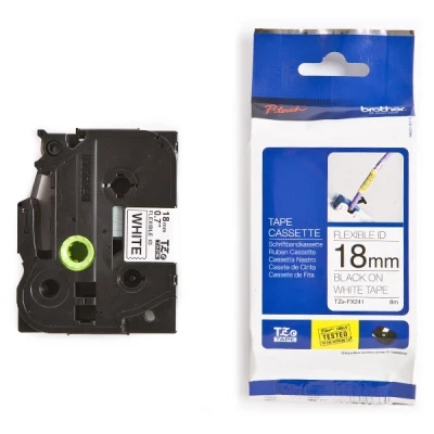 Image de Brother TZFX241 Noir sur blanc rouleau (18 cm x 8 m) ruban laminé pour PT D600; P Touch 1880 D450 D800 E550 E800 P900 P950; EDGE P750