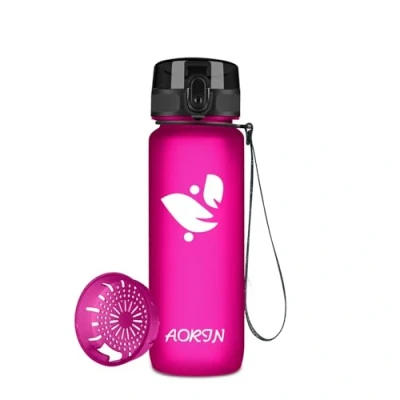 Afbeelding van AORIN sport waterfles, 350 ml/ 500 750 1 liter, BPA vrij en lekvrije flip voor op de kinderen, volwassenen, gym, outdoor