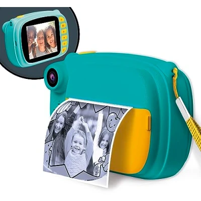 Afbeelding van Lisciani Print CAM Instant camera Hi Tech Educatief 4 inch kleurendisplay dubbele voor selfie video 180 foto&#039;s lijsten en stickers vanaf 5 jaar