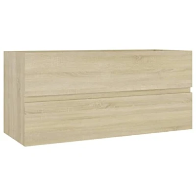 Afbeelding van Wastafelkast 100x38,5x45 cm spaanplaat sonoma eikenkleurig