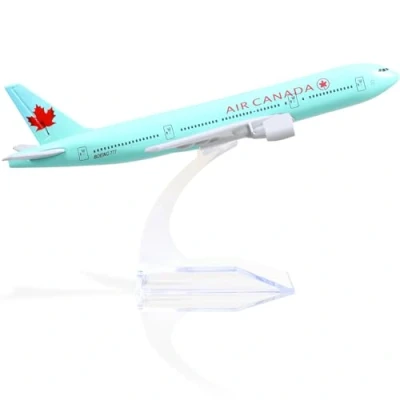 Afbeelding van QIYUMOKE Boeing 777 Air Canada 1/400 vliegtuigmodel van gegoten metaal met ondersteuning voor luchtvaartmaatschappijen legeringsvliegtuigmodel om te verzamelen luchtvaartliefhebbers
