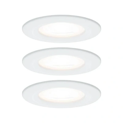Afbeelding van Paulmann Inbouwlamp voor badkamer Set van 3 stuks 19.5 W Wit (mat)