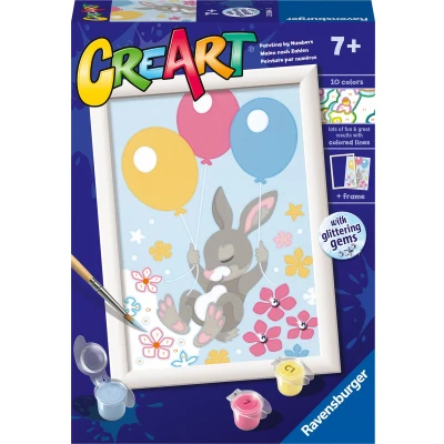 Afbeelding van Ravensburger CreArt Flying Bunny Schilderen op nummer voor kinderen