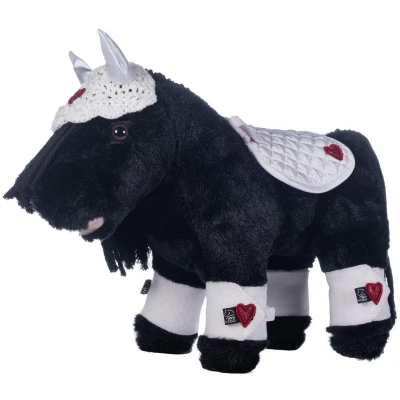 Afbeelding van HKM Cuddle Pony Wedstrijdset Wit/Rood