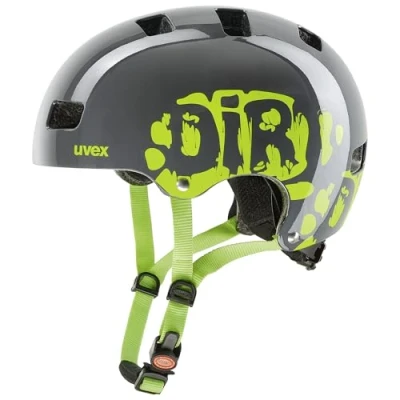 Afbeelding van uvex Kid 3 Fietshelm Kind Dirtbike Grey/Lime Unisex maat 51 55