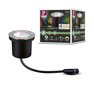 Afbeelding van Paulmann Boden Einbauleuchte 94274 Verlichtingssysteem Plug&amp;Shine ZigBee LED 3.6 W Warmwit Zilver