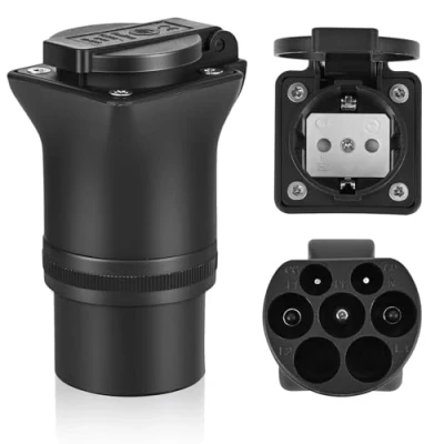 Afbeelding van Weinsamkeit type 2 naar Schuko adapter, EV 16A oplader of laadstationadapter, ontlader