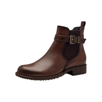 Afbeelding van Tamaris Dames 1 25334 43 Chelsea dameslaarzen, Cognac.