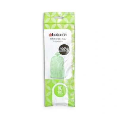 Image de Brabantia Sacs Poubelle Compostables K en Rouleau 10L, Green