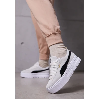Afbeelding van Puma Mayze Sneakers laag, Dames, Maat: 37.5, Ivory glow Veloursleer