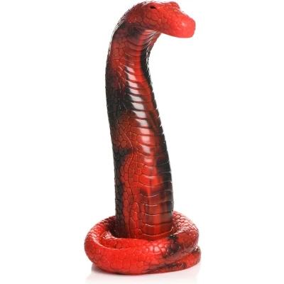 Afbeelding van XR Brands AH196 King Cobra Silicone Dildo Red