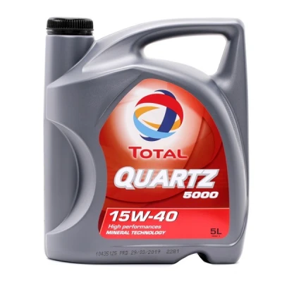 Afbeelding van Total Quartz 5000 15W 40 5L Motorolie 2148645 VOLKSWAGEN: TRANSPORTER 3 Bus, GOLF 1 Cabriolet, New Beetle Convertible, TOYOTA: Verso, Aygo