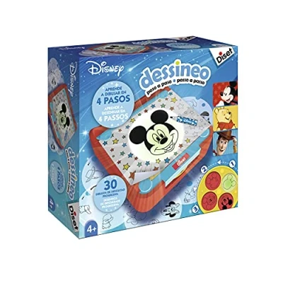 Afbeelding van Diset Desineo leert stap voor tekenen, educatief speelgoed om te leren met de favoriete Disney figuren vanaf 4 jaar