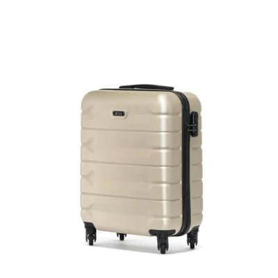 Afbeelding van OCHNIK Handbagage reiskoffer 72 x 47 29 cm, middelgroot, met 4 wielen, digitaal hangslot, duurzaam, ABS, Beige, Koffer
