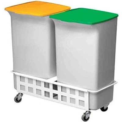 Image de DURABLE Chariot DURABIN SQUARE TROLLEY DUO 40, blanc