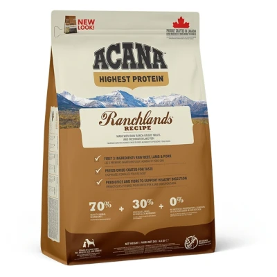 Afbeelding van Acana Regionals Ranchlands Dog Rund&amp;Lam&amp;Varken Hondenvoer 2 kg
